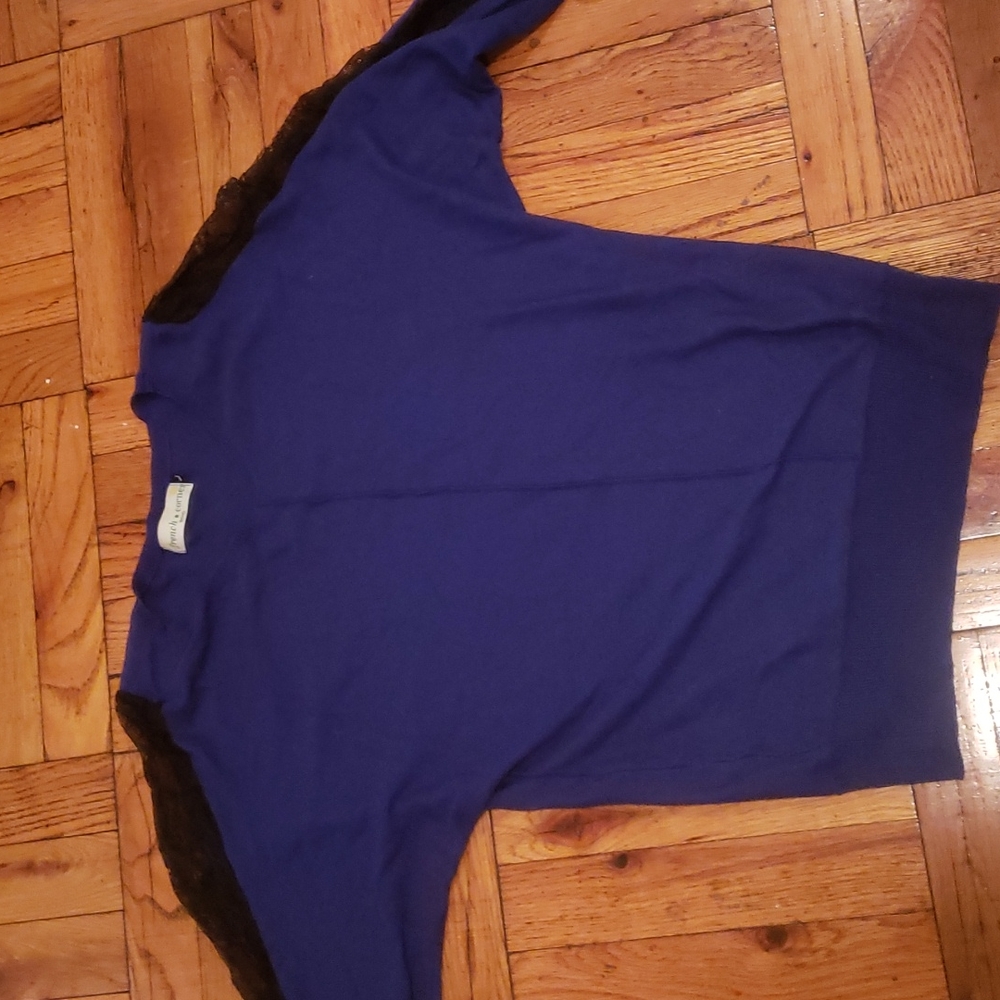 French Corner lace detail sweater